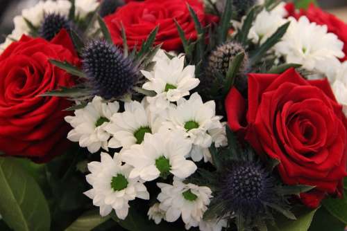 Bouquet Commemoration Blue White Red France