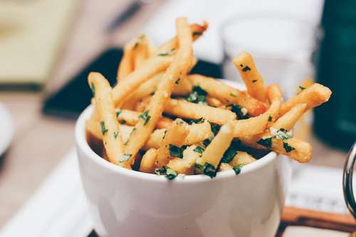 Bowl Food French Fries Fries Macro Potato Fries