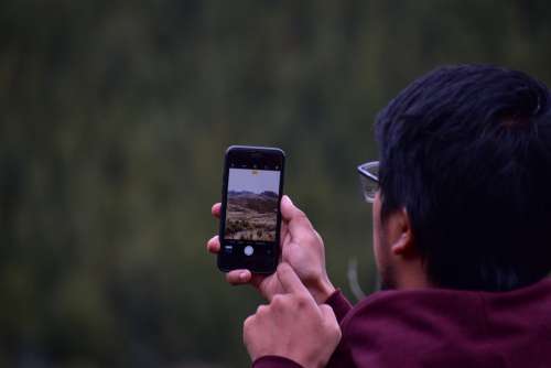 Boy Cellular Taking Photo Smartphone Camera