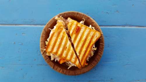 Bread Sandwich Food Plate Table Toast