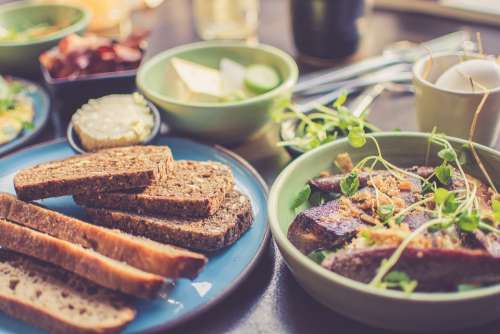 Bread Breakfast Dinner Wholesome Cuisine Delicious