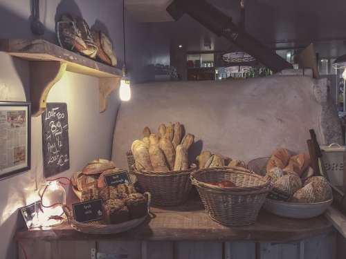 Bread Bakery Baking Baskets Loafs Food
