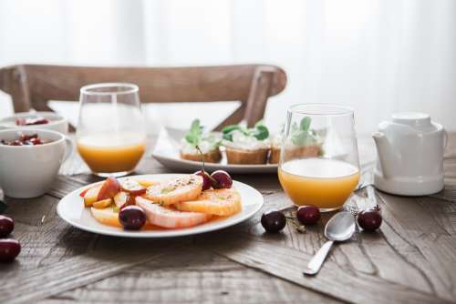 Breakfast Delicious Drink Food Orange Juice Fruit