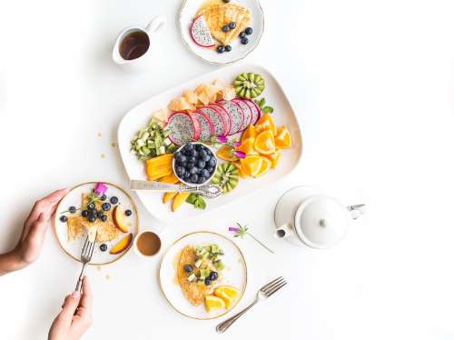 Breakfast Delicious Diet Epicure Food Fork Fruits