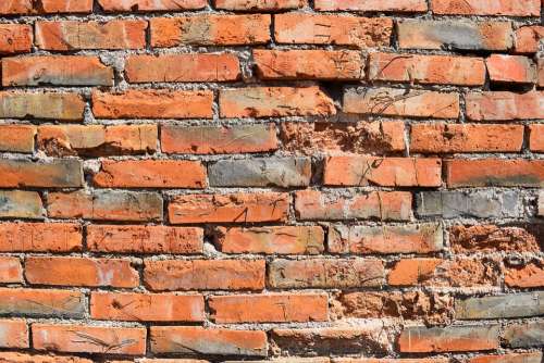Brick Wall Orange Texture Stone Bricks Old