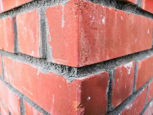 Brick Brick Wall Corner Stone Block Rough Wall