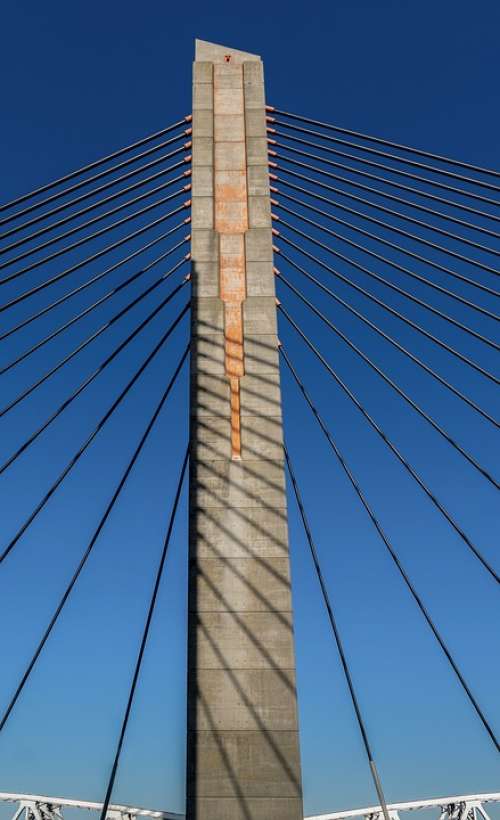 Bridge Guying Blue Martinus Nijhoffbrug