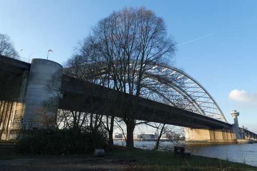 Bridge Rotterdam Winter River New Mesh