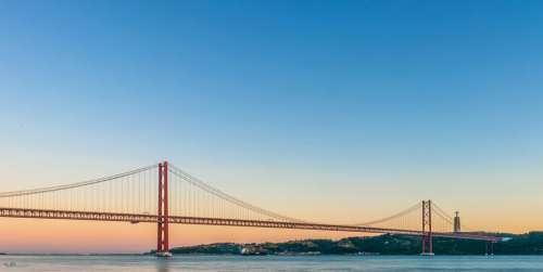 Bridge Portugal Rio Tejo Lisbon Landscape Water