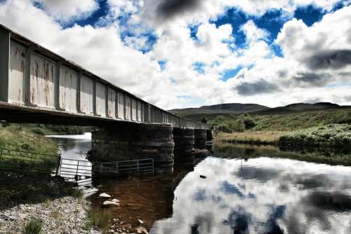 Bridge Train Scotland Scottish Highlands