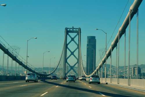 Bridge Cars Street Road Transport Highway Traffic