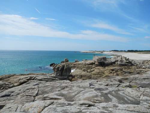 Brittany Rock Coast Sea
