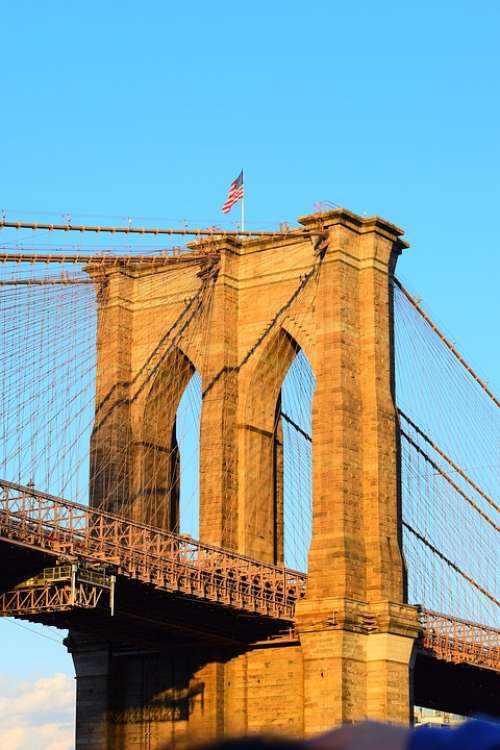 Brooklyn Usa Bridge Travel Architecture