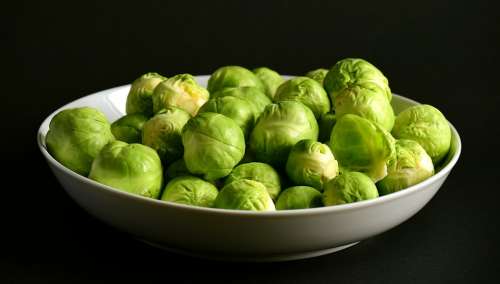 Brussels Sprouts Green Round Raw Winter Vegetables