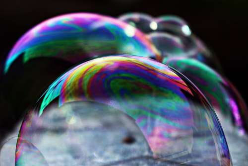 Bubble Soap Bubbles Colorful Iridescent Filigree
