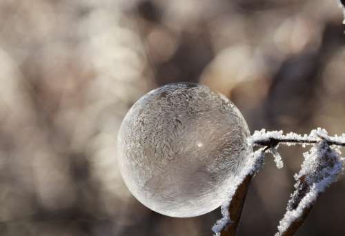 Bubble Soap Bubble Ball Frost Winter Beautiful