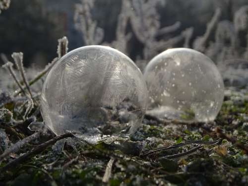 Bubble Frost Winter Frozen Crystalline Ice