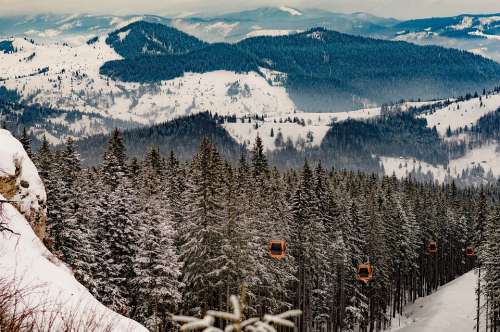 Bucovina Rarau Mountains Ski Landscape