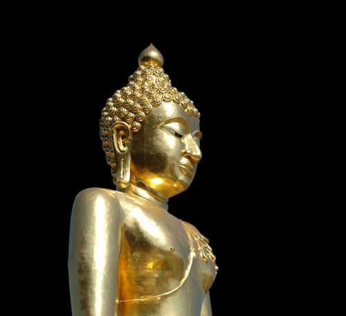 Buddah Gold Statue Buddhism Thailand Asia