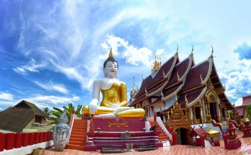 Buddha Thai Prasing Buddha Statue Asia Thailand