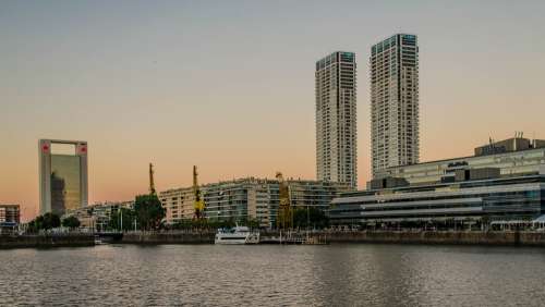 Buenos Aires Puerto Madero Buildings Argentina Blue