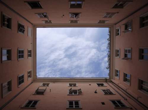 Building Perspective Sky Windows Exterior