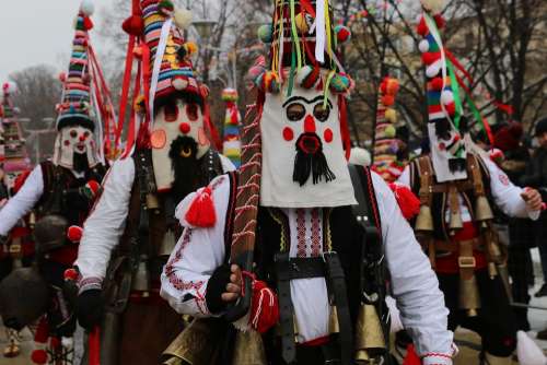 Bulgaria Costume Festival Games Kukeri Masquerade