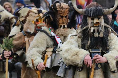 Bulgaria Costume Festival Games Kukeri Masquerade