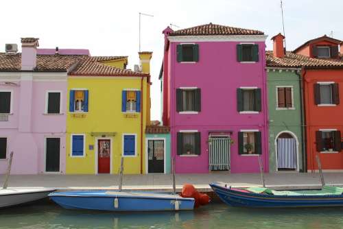 Burano Venice Houses Colorful