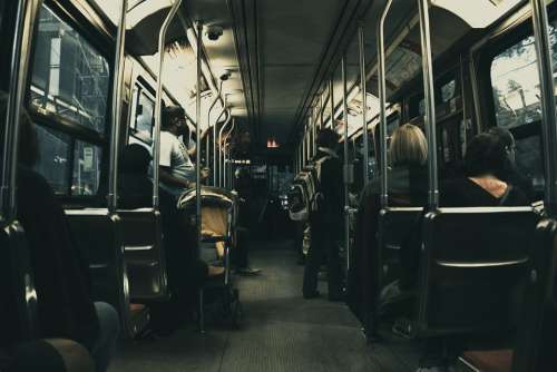 Bus Passengers People Seats Vehicle Subway Metro