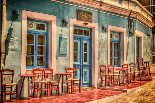 Cafe Architecture Building Greece Karpathos Island