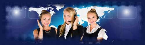 Call Center Headset Woman Service Consulting