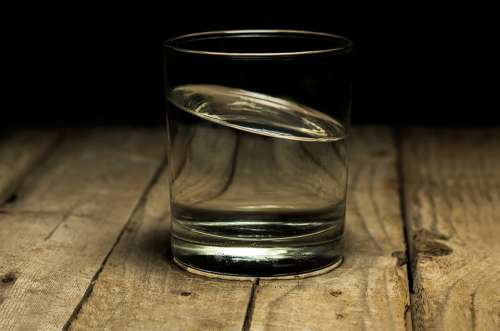 Calm Water Clear Drink Glass Liquid Round Skew