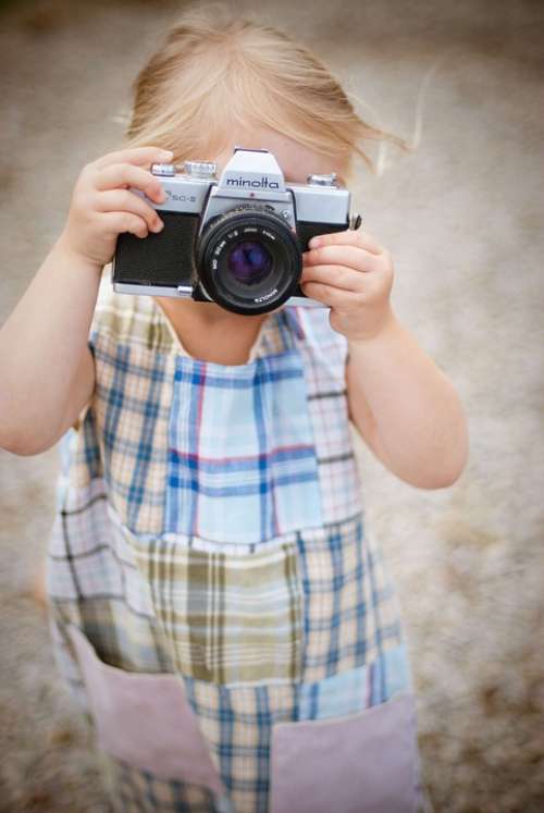 Camera Film Little Girl Minolta Positive