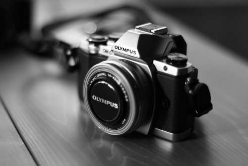 Camera Olympus Digital Camera Black And White