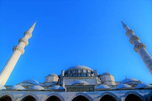 Cami The Minarets Istanbul Islam Religion City