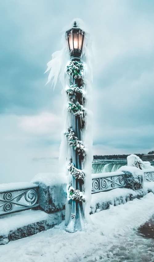 Canada Frozen Niagara Falls Winter Snow