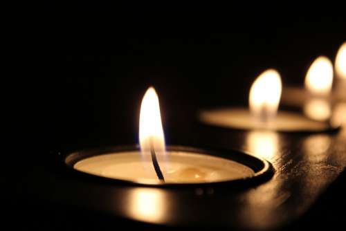 Candle Candlelight Celebration Close-Up Dark Flame