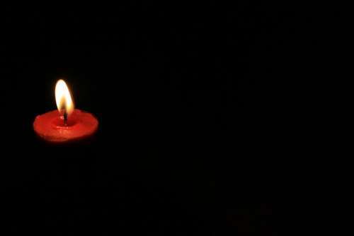 Candle Black Shine Light Dark