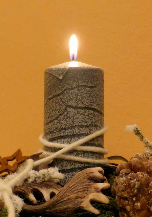 Candle Arrangement Advent Christmas Shining Flame