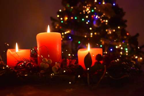 Candles Mood The Flame Christmas Christmas Tree