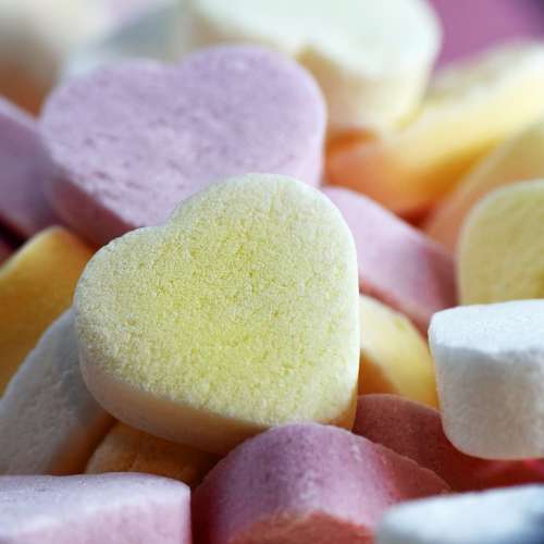 Candy Heart Sugar Sweet Food Decoration Eat Pink