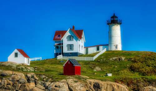 Cape Neddick Maine America New England Seashore
