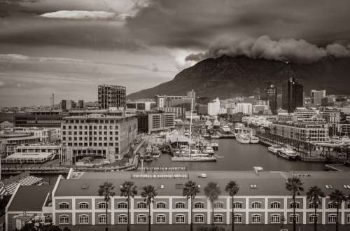 Cape Town Black And White Port Water-Front