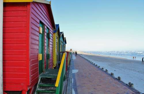 Cape Town Muizenberg Beach Locker Beach Colorful