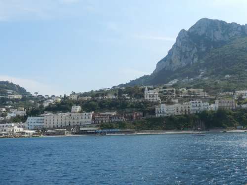 Capri Italy Med Mediterranean Seascape Coastline