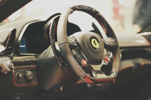 Car Sports Car Steering Wheel Ferrari