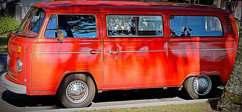 Car Van Colour Orange Automobile Classic Style