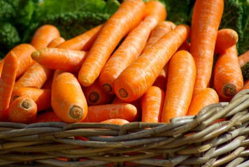 Carrots Basket Vegetables Market Food