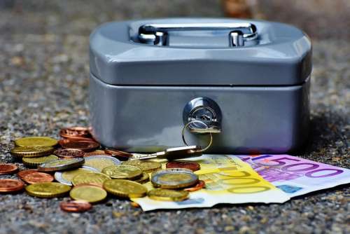 Cashbox Money Currency Cash Box Finance Money Box